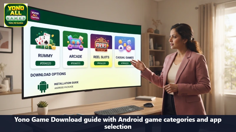 Yono Game Download guide with Android game categories and app selection