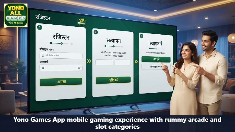 Yono Games App mobile gaming experience with rummy arcade and slot categories