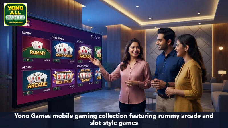 Yono Games mobile gaming collection featuring rummy arcade and slot-style games